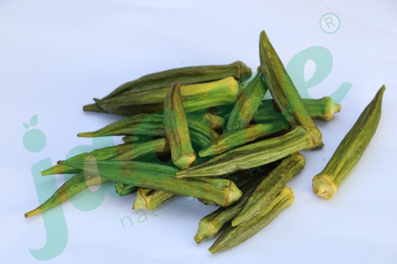 Major health benefits of vacuum fried Okra Chips / bhindi chips.