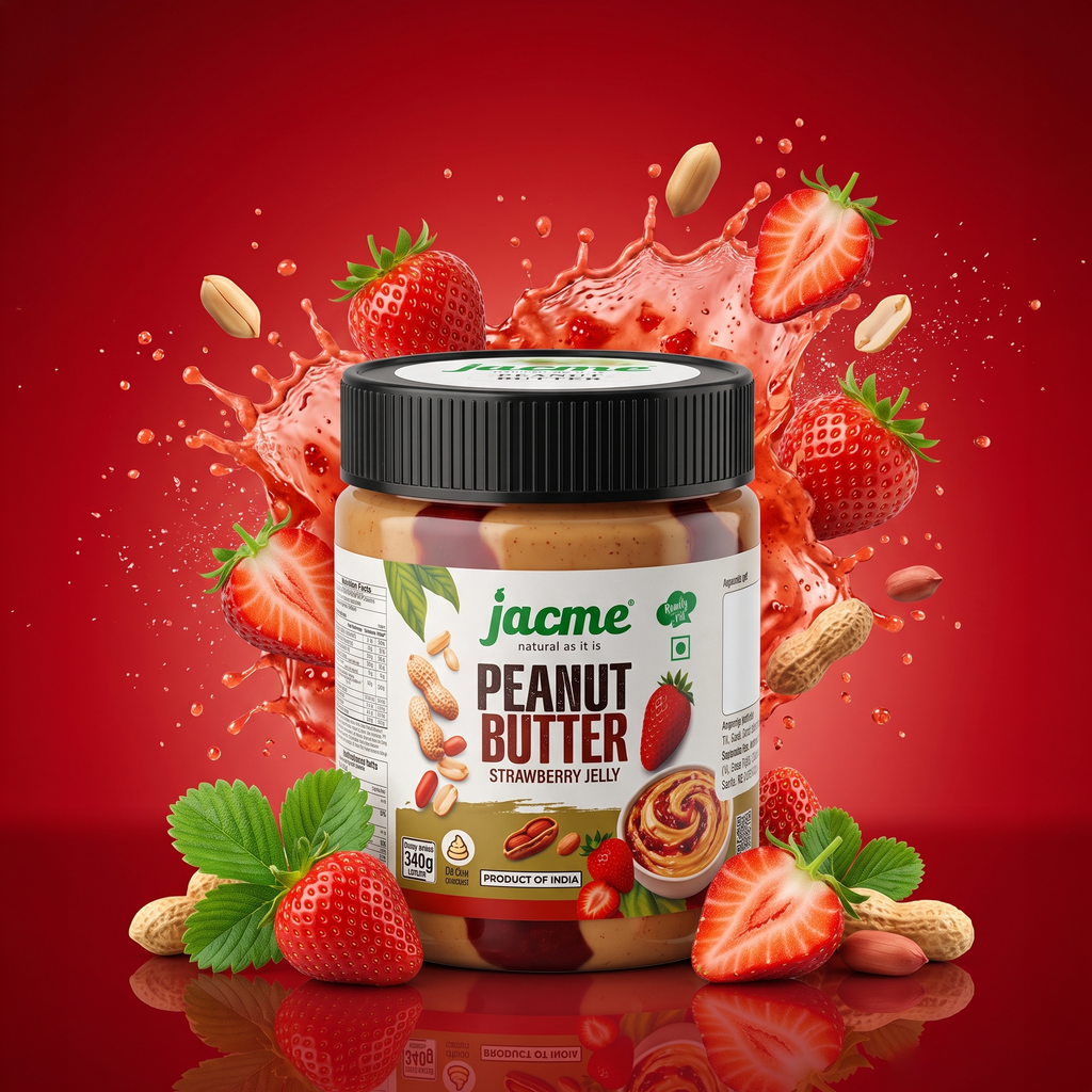 Peanut Butter & Strawberry Jelly 340gm | Classic breakfast spread