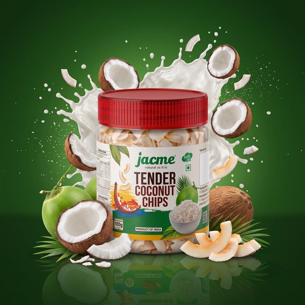 Tender Coconut Chips 100gm | Healthy vegan snack